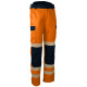 Pantalon de travail. Haute-visibilité, Bleu/Orange - PILOM