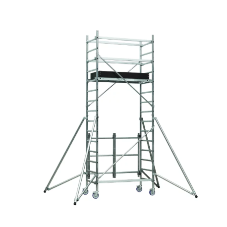 Échafaudage roulant aluminium ALTER PRO PLIANT, hauteur de travail 5 m