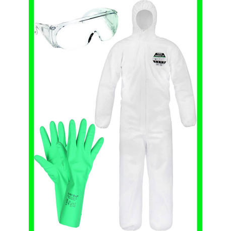 KIT EPI - Lunettes / Combinaison jetable / Gants usage unique