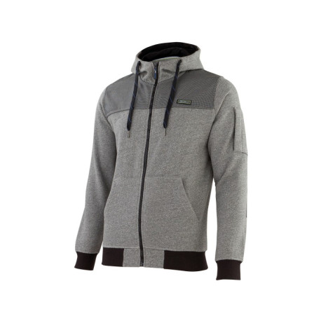 Sweat zippé capuche Dynamic Work - Gris mouliné