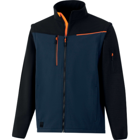 Veste Softshell 2 en 1, Bleu Marine/Noir - SOCCIA