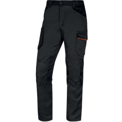 Pantalon de travail stretch coupe ajustée, Gris foncé/Orange - M2PA3STR