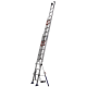 Echelle coulissante 3 plans à corde avec stabilisateurs C3 STAB