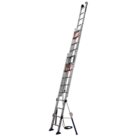 Echelle coulissante 3 plans à corde avec stabilisateurs C3 STAB