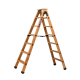 Escabeau bois DOUBLE ACCES - 2x3 marches + tablette, 2,25 m