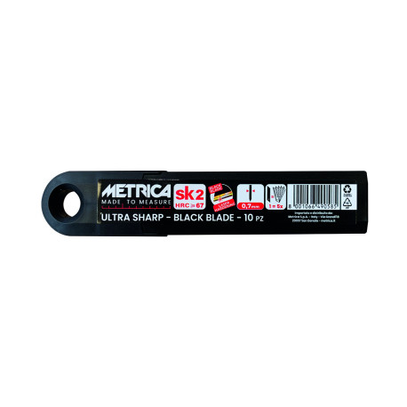 Etui de 10 lames de cutter 18mm - Black Blade Metrica
